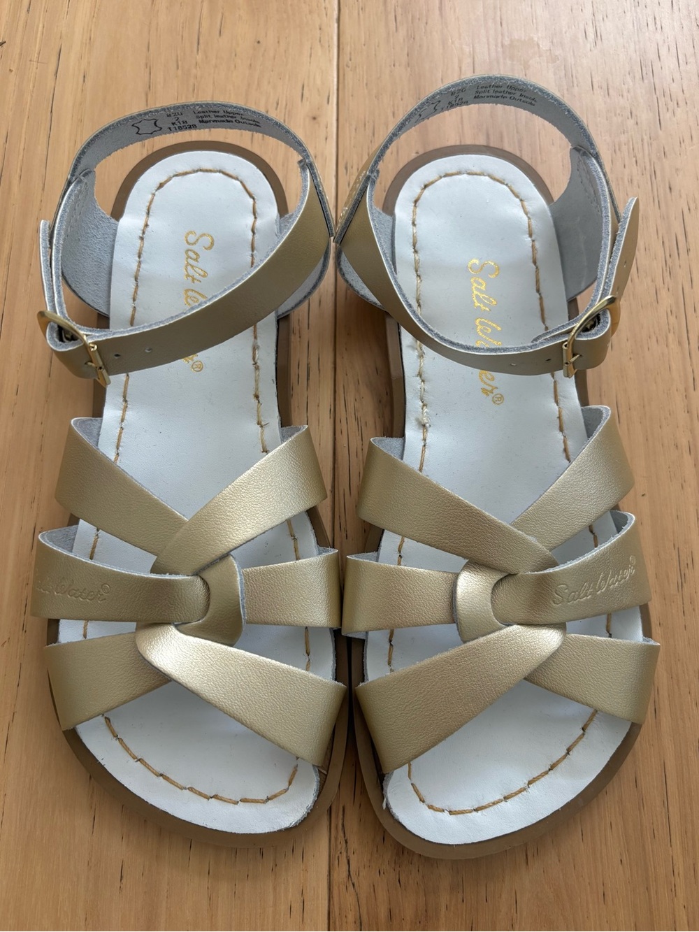 Kids The Salt Water Sandals in Gold